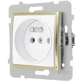 modul-bialy-zloty-bez-ramki-gniazdo-pojedyncze