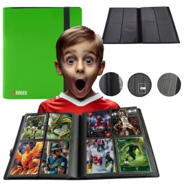 klaser-segregator-na-karty-kolekcjonerskie-tcg-zielony-4-pocket-160-kart