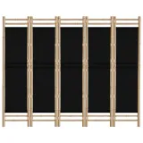 skladany-parawan-5-panelowy-200-cm-bambus-i-plot-wysokosc-parawanu-180-cm