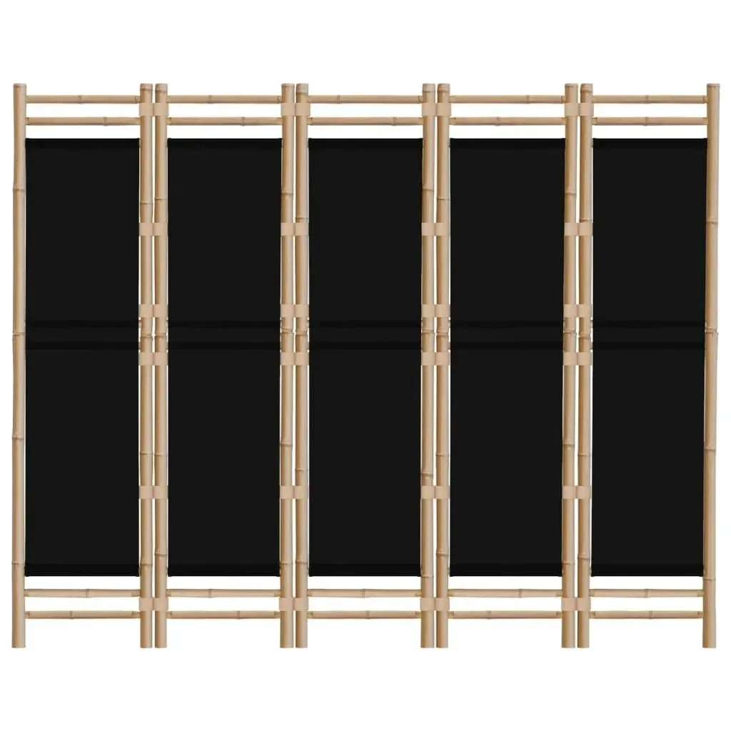 skladany-parawan-5-panelowy-200-cm-bambus-i-plot-stan-nowy
