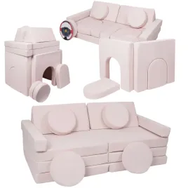 sofa-modulowa-dla-dziecka-samochod-z-kierownica-pudrowy-roz-piankowa-klocki