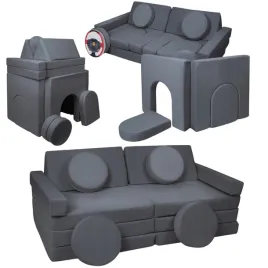 sofa-modulowa-dla-dziecka-samochod-z-kierownica-grafitowy-piankowa-klocki