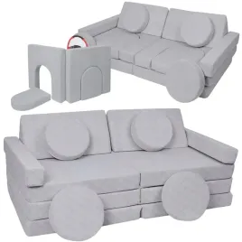 sofa-modulowa-dla-dziecka-samochod-z-kierownica-szary-piankowa-klocki