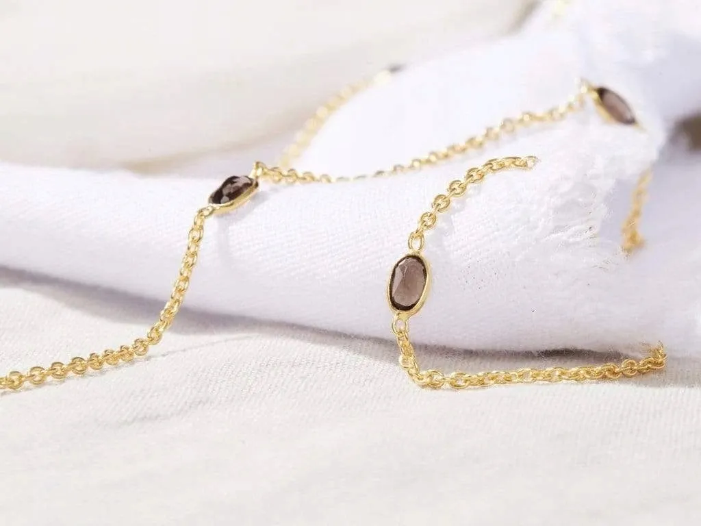 lancuszek-do-okularow-smoky-quartz-stan-nowy