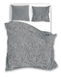 posciel-satynowa-220x200-milagro-liscie-szare-popielata-dwustronna