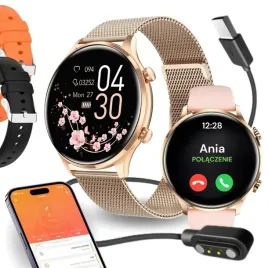 smartwatch-damski-zegarek-wodoodporny-pl-menu-rozmowy-smart-watch-4-paski