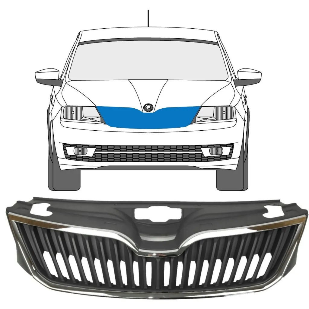 grill-do-skoda-rapid-2012-2022
