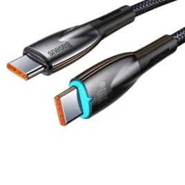 baseus-kabel-typ-c-do-typ-c-pd-100w-glimmer-2m-200cm-black-wytrzymaly-oplot