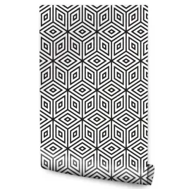 tapeta-geometryczna-do-salonu-romby-szesciany