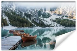 fototapeta-drewniane-lodki-jezioro-braies-450x300