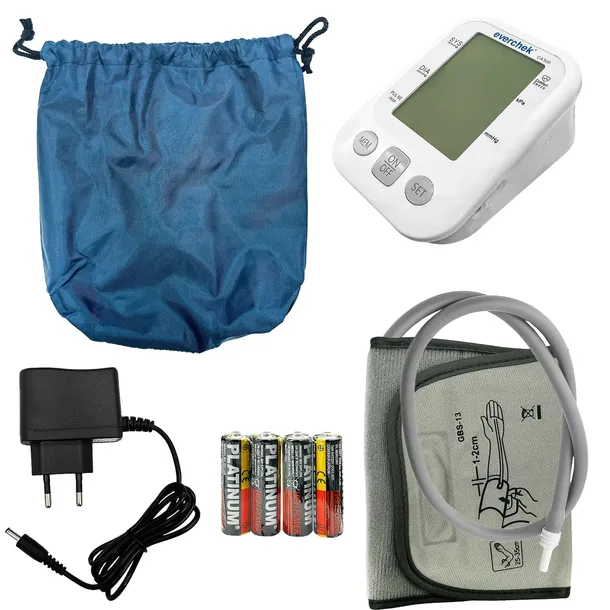 cisnieniomierz-automatyczny-everchek-ca300-z-zasilaczem-cechy-dodatkowe-automatyczne-pompowanie-automatyczne-wylaczanie-etui-mozliwosc-wymiany-mankietu-podswietlany-wyswietlacz-wskaznik-wysokiego-poziomu-cisnienia-krwi-wskaznik-zuzycia-baterii-wykrywanie-arytmii-wykrywanie-bledow-w-pomiarze-wykrywanie-ruchu-ciala-zasilacz-w-zestawie