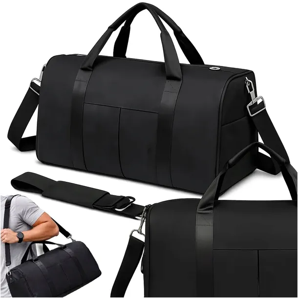 Torba Sportowa Treningowa Funkcja Plecaka Kieszeń na Buty Podróżna 40l