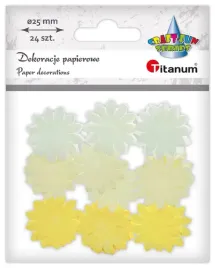 dekoracje-papierowe-kwiatki-24szt-zolte-titanum