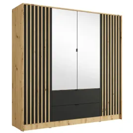 szafa-na-ubrania-200-cm-korso-duza-garderoba-dab-artisan-czarna-lustro
