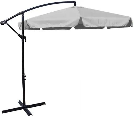 PARASOL OGRODOWY DUŻY 350cm 8-SEGMENTOWY Z FALBANĄ