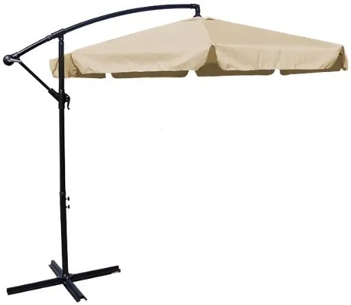 PARASOL OGRODOWY DUŻY 350cm 8-SEGMENTOWY Z FALBANĄ