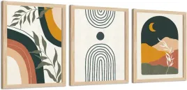 putuo-decor-zestaw-3-obrazow-plakatow-boho-254-x-203-cm-nieoprawione