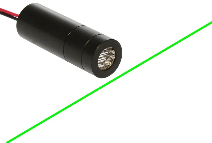 Moduł Laser Liniowy 10mW 520nm Regulacja Linia Zielony