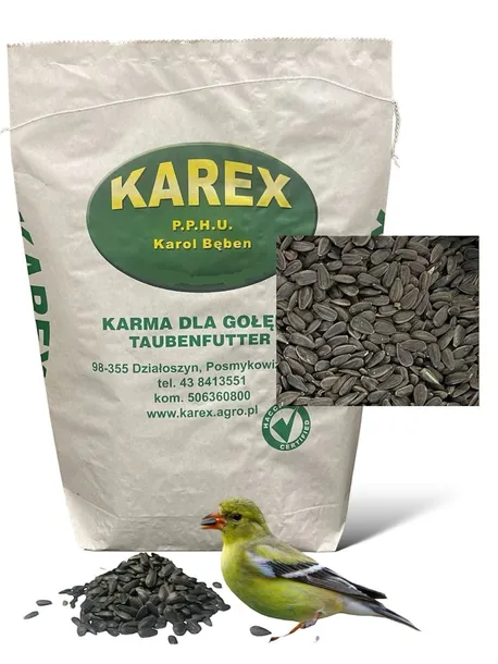 Czarny Słonecznik Ziarna Karma PREMIUM Dla Ptaków I Gołębi 20 kg