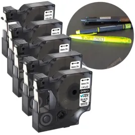 5-sztuk-tasma-do-dymo-d1-43613-6mm-7m-biala-czarny-lm160-lm280