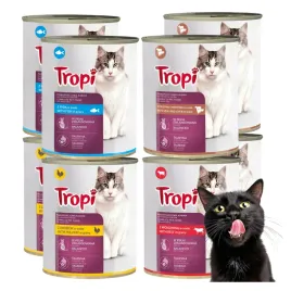 tropi-mokra-karma-puszki-zestaw-dla-kota-mix-4-smakow-8x830g