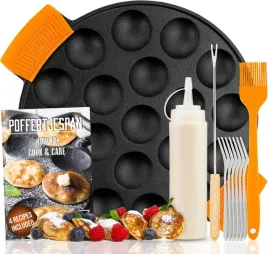 zeliwna-patelnia-do-mini-pancakes-butelka-na-ciast-pedzelek-widelec-zestaw