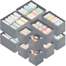 organizery-do-szuflad-na-bielizne-ubrania-dodatki-zestaw-12-sztuk-szary