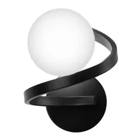 lampa-scienna-kinkiet-czarny-mleczna-szklana-kula