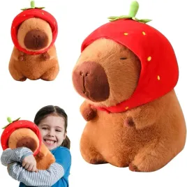 urocza-pluszowa-kapibara-z-czapka-truskawka-mis-dla-dzieci-prezent-23-cm
