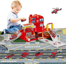 posterunek-strazy-pozarnej-helikopter-wozy-strazackie-straz-pozarna-zestaw