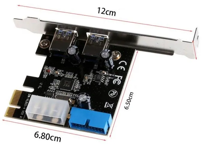 kontroler-pci-e-2x-usb-3-0-19-pin-molex-4pin