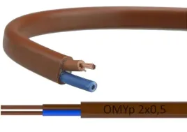 przewod-plask-instalacyjny-omyp-2x05-linka-elastyczna-brazowa-1m