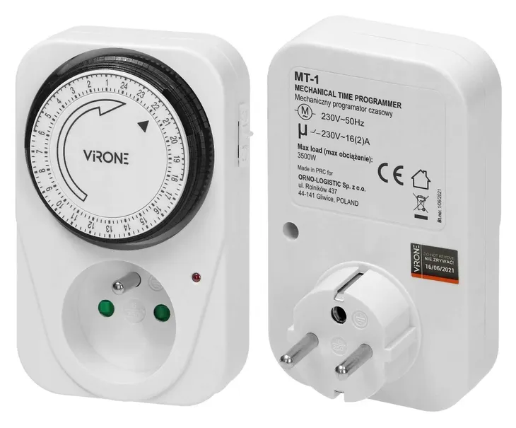 Programator Czasowy Mechaniczny Analogowy 3500W Timer Włącznik do Gniazdka