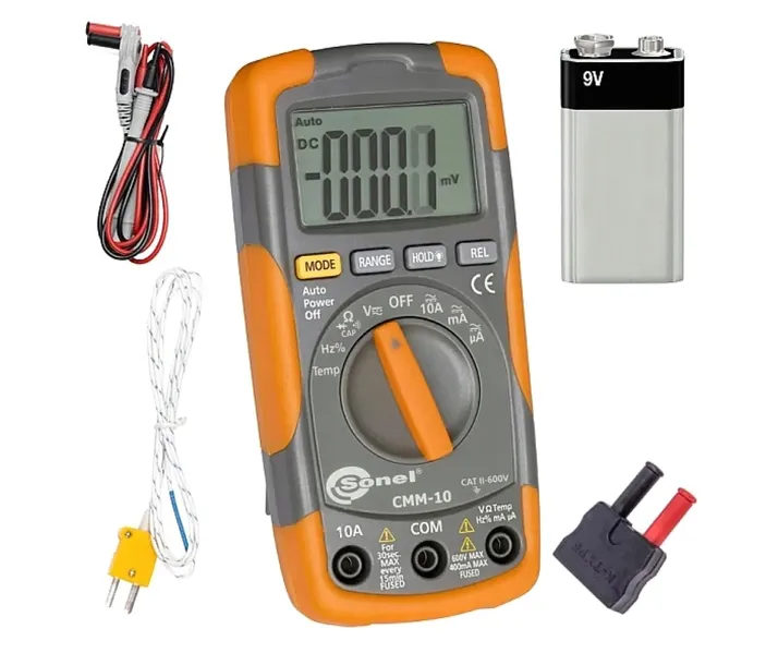 SONEL CMM-10 Multimetr Wielofunkcyjny Miernik Cyfrowy Ręczny 11 Funkcji