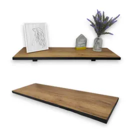 polka-scienna-wiszaca-dab-craft-zloty-z-czarna-okleina-80cm-x-20cm