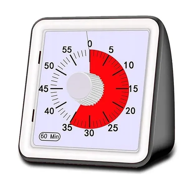 timer-wizualny-analogowy-60-minutowy-cichy-timer-stan-nowy-kolor-bialy-czarny-odcienie-czerwieni-odcienie-niebieskiego