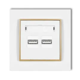 gniazdo-ladowarka-2xusb-3-1a-z-ramka-mini-kolor-bialy-zloty