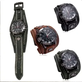 zegarek-elegancki-meski-szeroka-bransoleta-skora