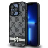 etui-dkny-do-iphone-15-pro-max-czarny-hardcase-leather-checkered-pattern