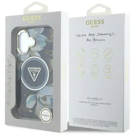 etui-guess-do-iphone-16-glitter-flowers-triangle-buttons-magsafe-czarny