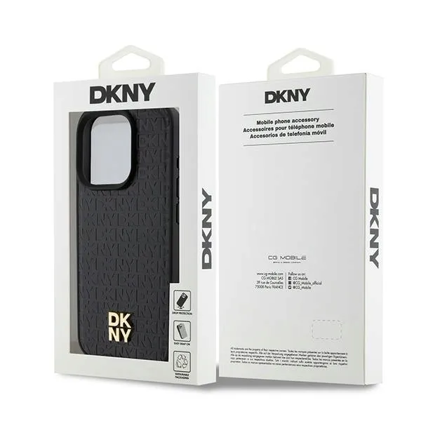 etui-dkny-do-iphone-15-pro-czarny-hardcase-leather-pattern-monogram-metal-kolor-czarny