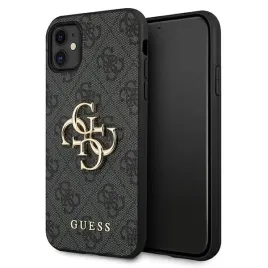 guess-guhcn614gmggr-iphone-11-61-szary-grey-hardcase-4g-big-metal-logo