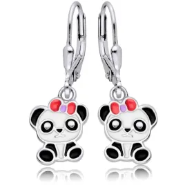 srebrne-kolczyki-925-kolorowe-misie-panda-dzieci