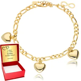 zlota-bransoletka-925-serce-trzy-serca-grawer