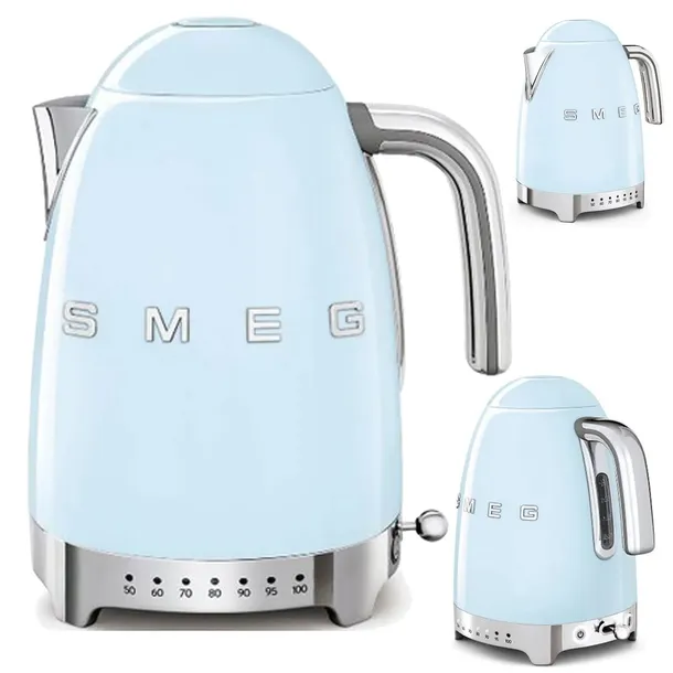 Czajnik Smeg KLF04PBEU 2400W Błękitny Niebieski Retro Regulacja Temperatury