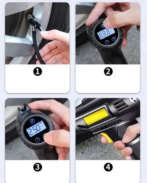kompresor-samochodowy-pompka-sprezarka-12v-led-lcd-waga-z-opakowaniem-0-5-kg-stan-nowy