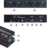 matrix-hdmi-2-0-3x2-switch-splitter-ekstrakt-spdif-stan-nowy-waga-z-opakowaniem-0-2-kg