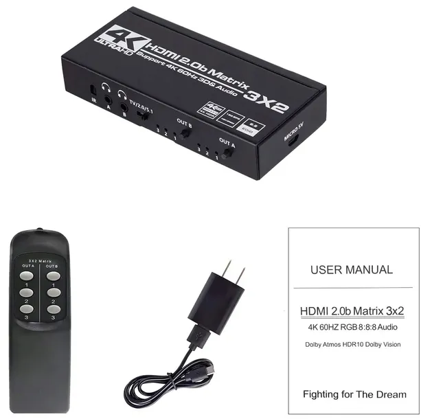matrix-hdmi-2-0-3x2-switch-splitter-ekstrakt-spdif-model-jl-4k0302m-waga-z-opakowaniem-0-2-kg