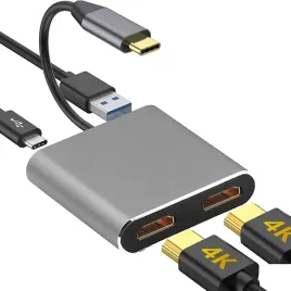 adapter-hub-usb-c-2xhdmi-usb-3-0-pd-splitter-4w1