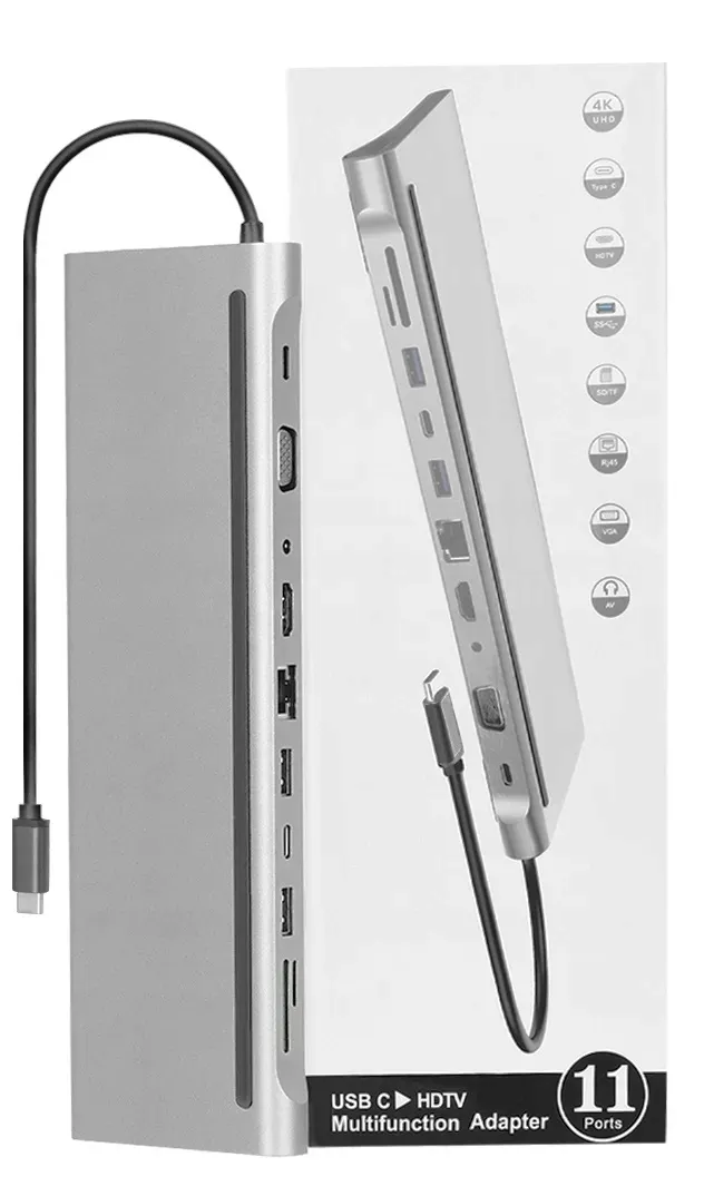 adapter-hub-usb-c-hdmi-vga-sd-3xusb-macbook-11w1-stan-nowy